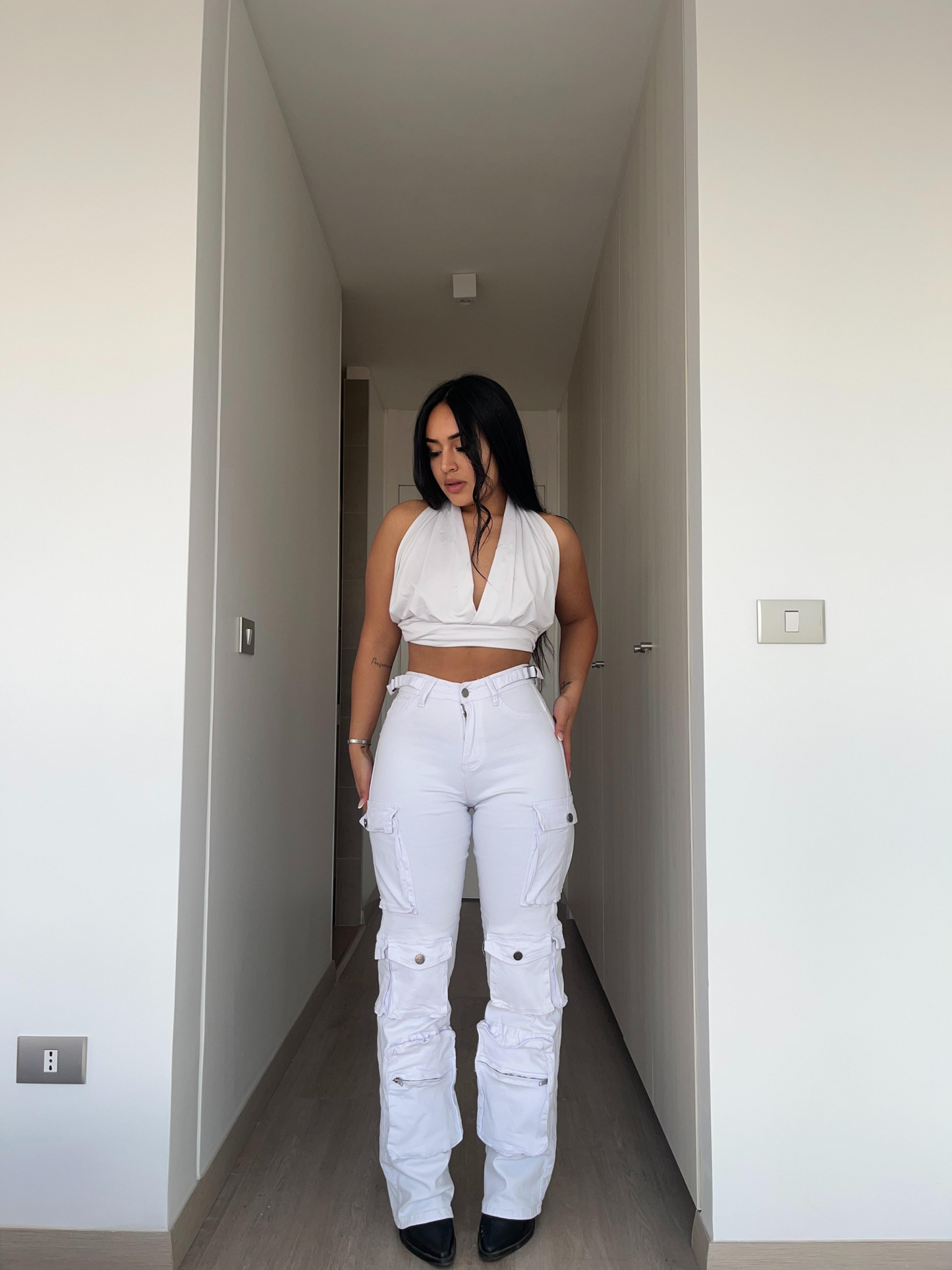 Jeans Cargo White