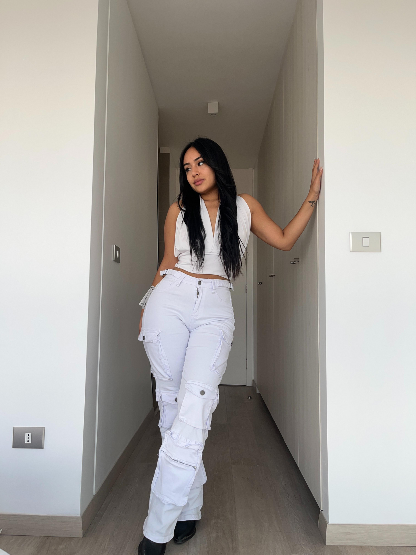 Jeans Cargo White