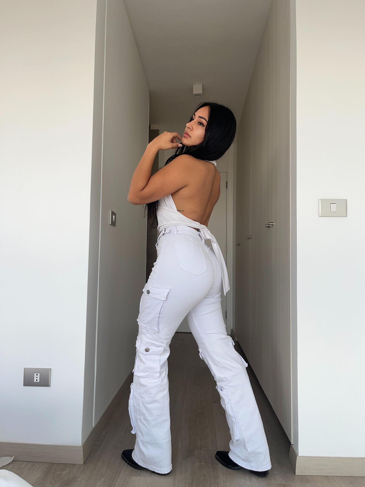 Jeans Cargo White