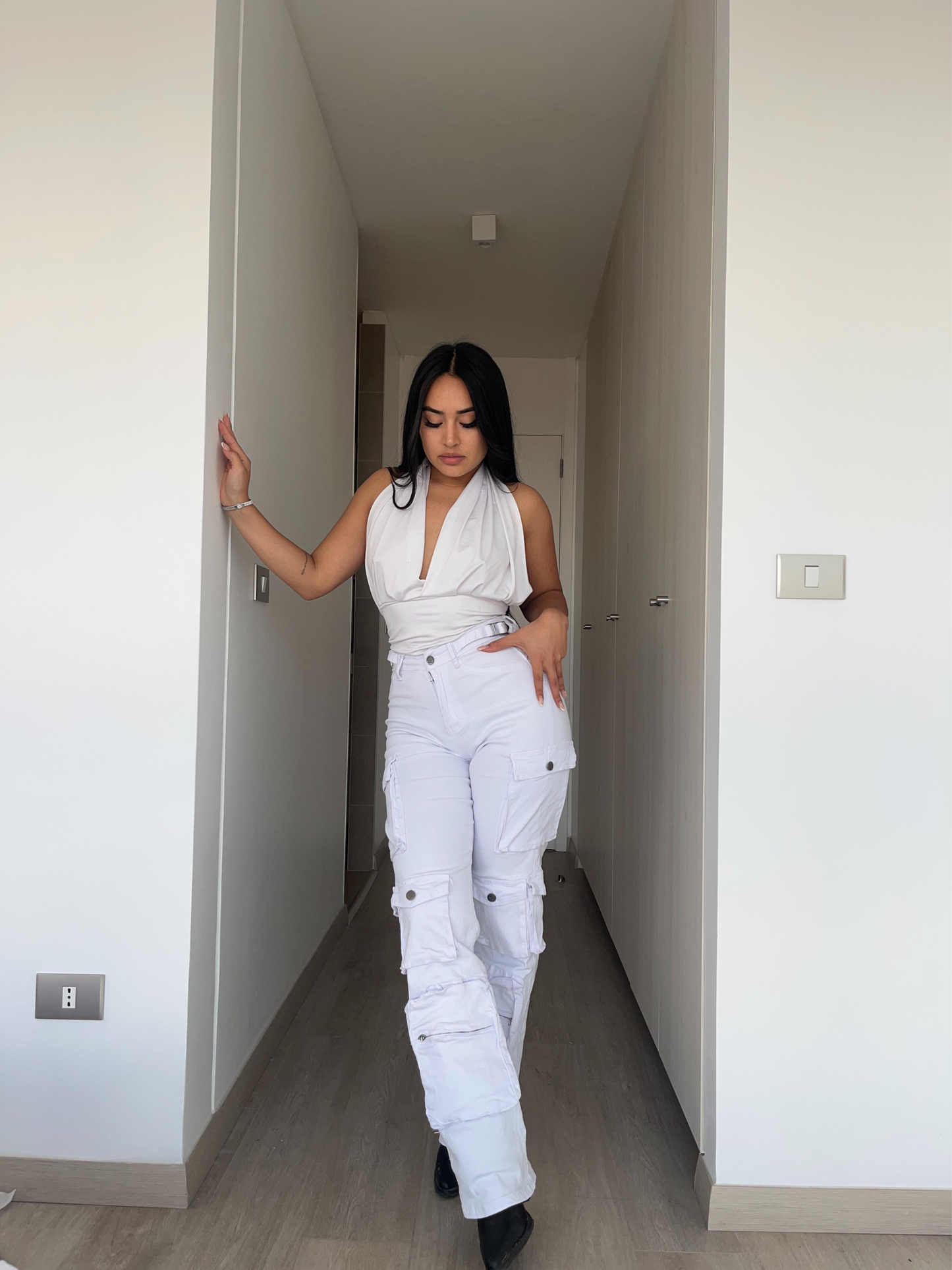 Jeans Cargo White