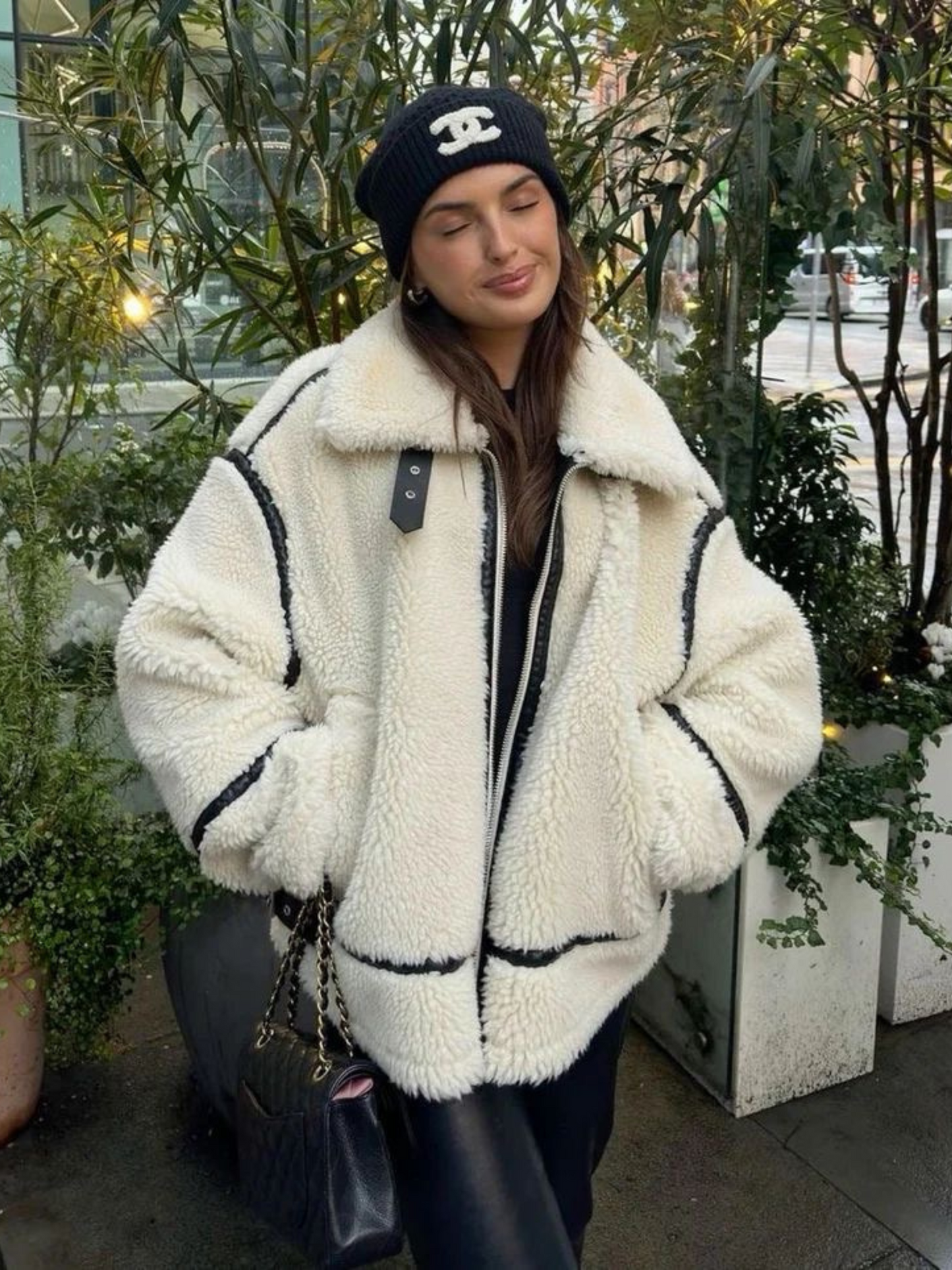 Jacket Teddy dupe Zara